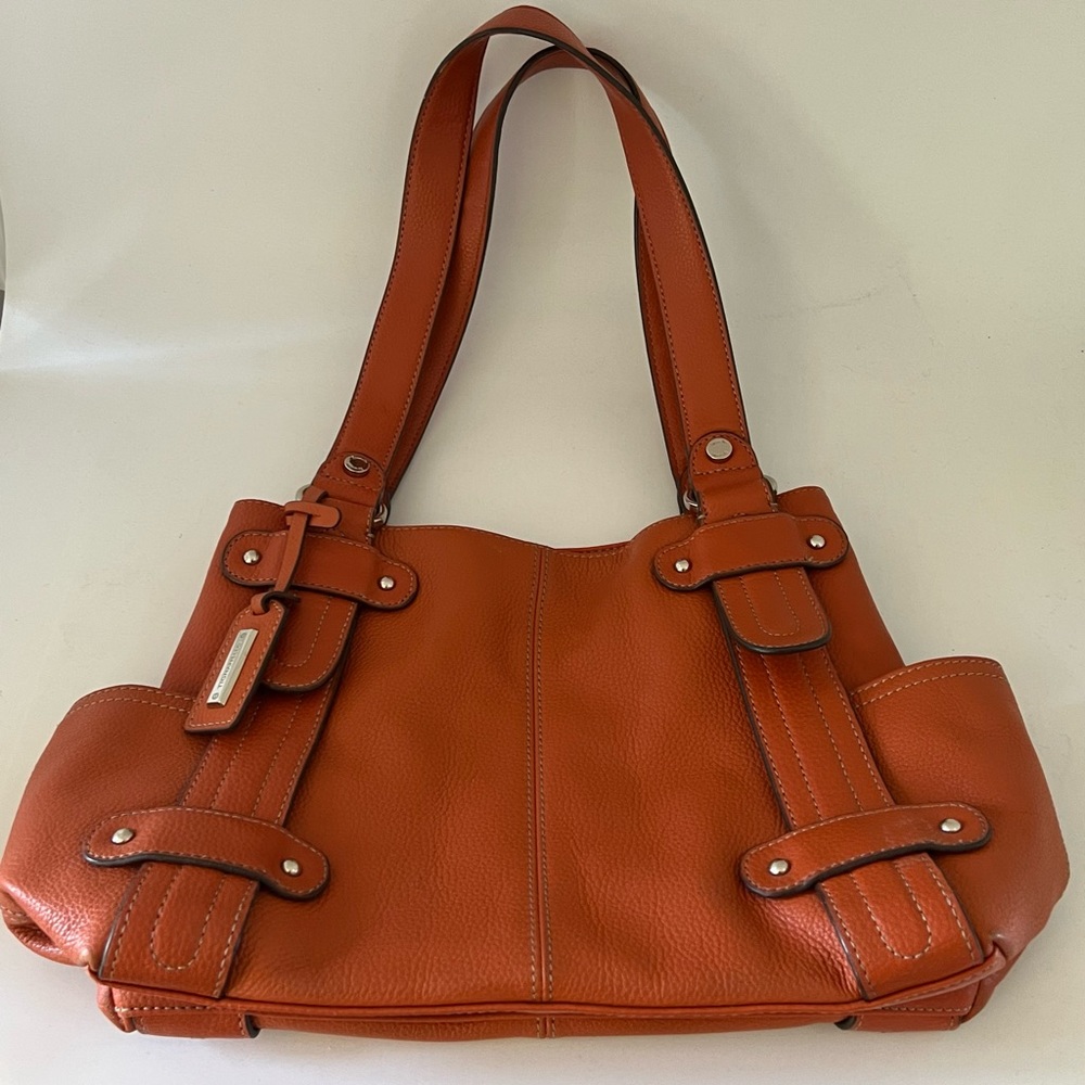 Tignanello Orange Crush Leather Bag